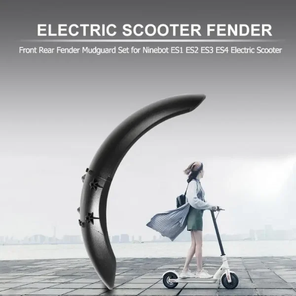 Front and Rear Fender Mudguard Set for Ninebot ES Series (ES1/ES2/ES3/ES4) Electric Scooters | Durable Scooter Mudguard Wing - Image 4