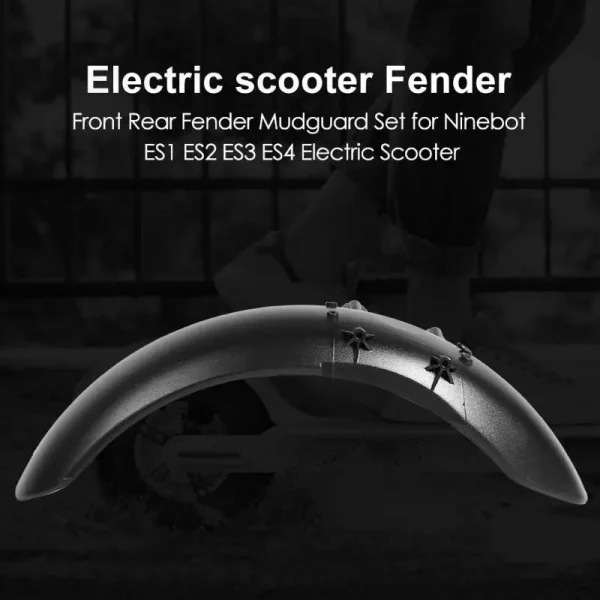 Front and Rear Fender Mudguard Set for Ninebot ES Series (ES1/ES2/ES3/ES4) Electric Scooters | Durable Scooter Mudguard Wing - Image 3