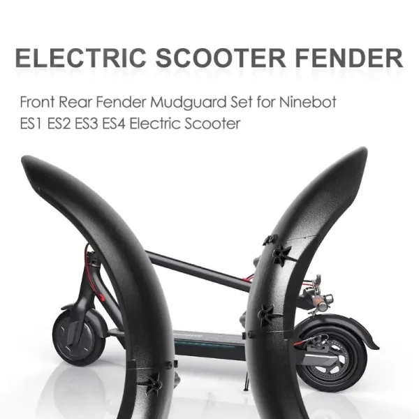 Front and Rear Fender Mudguard Set for Ninebot ES Series (ES1/ES2/ES3/ES4) Electric Scooters | Durable Scooter Mudguard Wing - Image 6