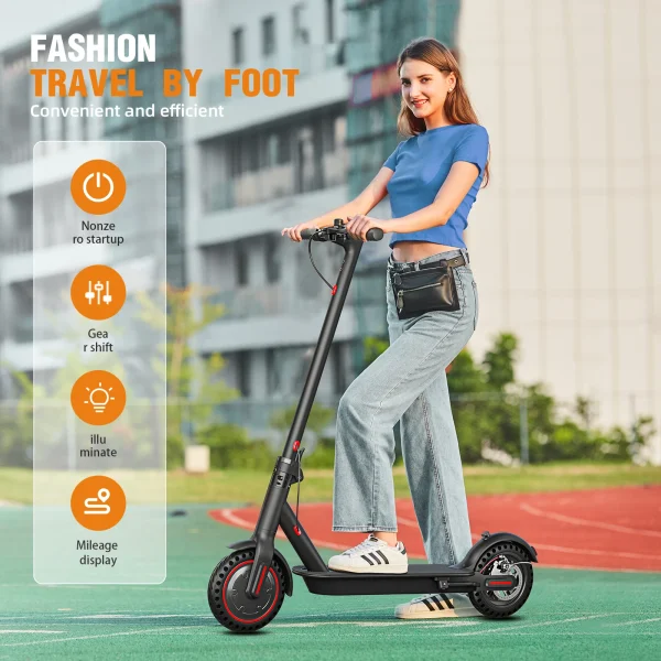 350W Foldable Electric Scooter | Dual Brake System, Explosion-Proof Tires, Lightweight E-Scooter for Adults & Teens - Image 2