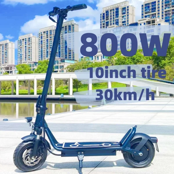 USA Adult 10inch Tubeless Tires 30km/h Speed 18.6mph 40KM Long Range 36V 13Ah 800W Electric Scooter Trottinettes Electriques