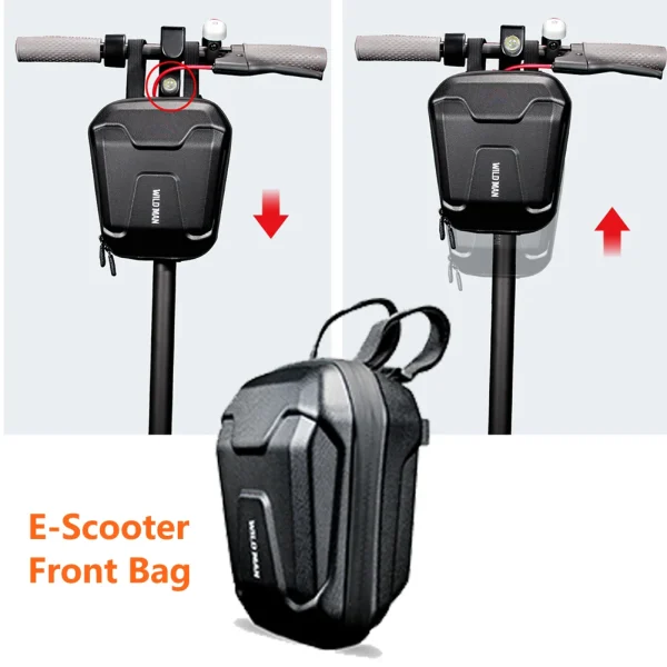 2-5L Universal Electric Scooter Front Bag Waterproof Rainproof Bike Bag Parts EVA Hard Shell Electric Scooter Hanging Bags