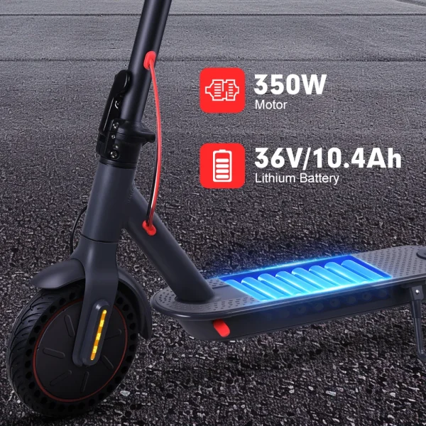 Mankeel 30KM Electric Scooter Adults 350W Foldable Electric Kick Scooter 8.5 Inch APP 10.4AH Folding E-scooter Dual Brake System - Image 2