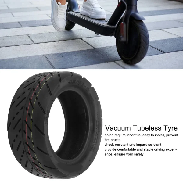 90/55-6 Tubeless Vacuum Tire for Electric Scooters | Shock-Resistant, Durable Rubber Replacement Tyre - Image 6