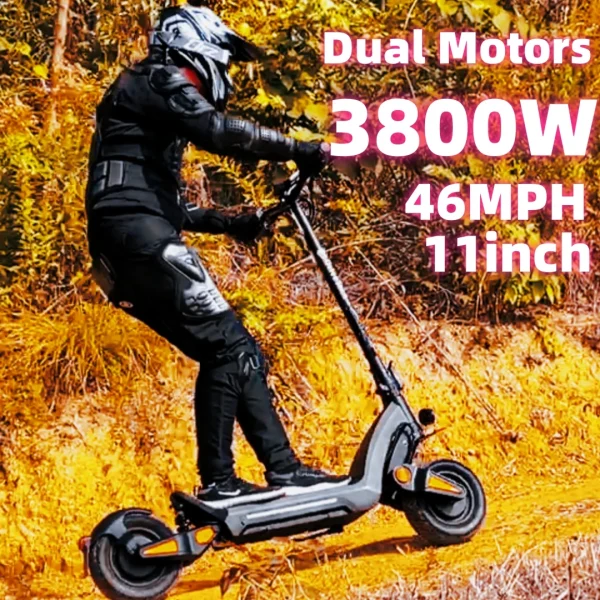 USA warehouse DT06 6000W 11inch IPX5 Hydraulic Suspension Brake Dual Motor Foldable Off Road Electric Scooter