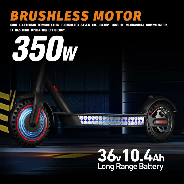 350W Foldable Electric Scooter | Dual Brake System, Explosion-Proof Tires, Lightweight E-Scooter for Adults & Teens - Image 4