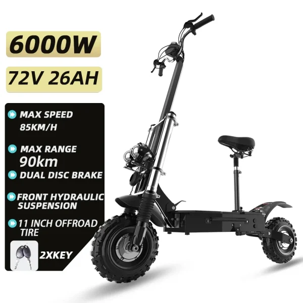 60-85KM/H Electric Scooter for Adults | Foldable Single/Dual Motor X60 X700 X48, 30-100KM Long Range - Image 14