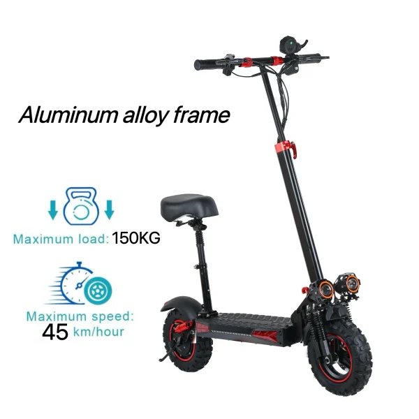 J11MAX Foldable Electric Scooter for Adults | 48V 1200W Motor, 11-Inch Explosion-Proof Tires, 18Ah Battery, Waterproof Design - Image 4