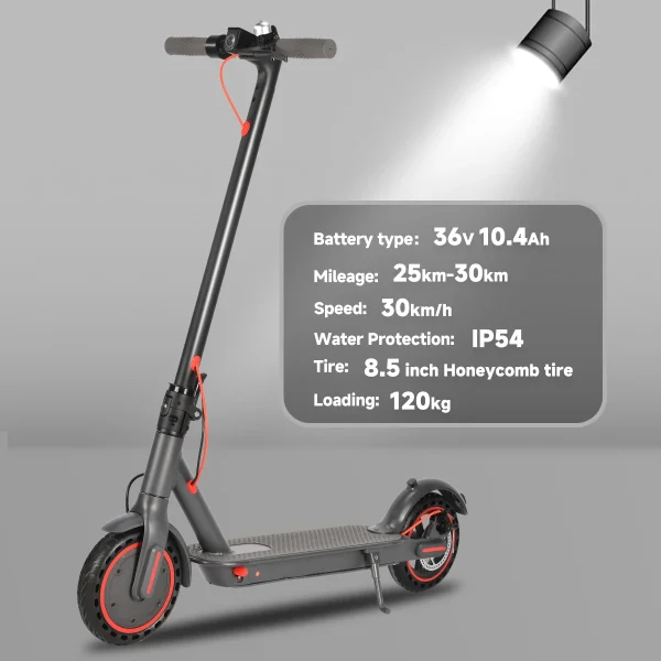 SUNNIGOO N7PRO Electric Scooter Adults 36V 10.4Ah Escooter Long Range 19 Miles Lightweight Kick Scooter US Stock Black With Gift - Image 10