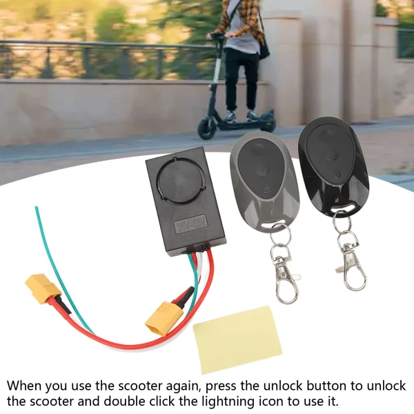 ZK30 Electric Scooter Alarm Anti-Theft Alarm for MAX G30 115dB High Volume Alarm 2 Remote Control for 36‑55V XT60 Interface - Image 3