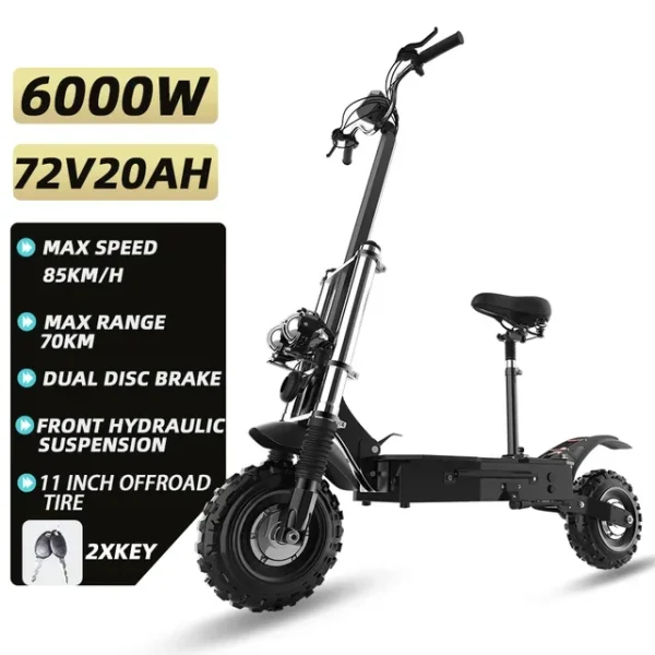 60-85KM/H Electric Scooter for Adults | Foldable Single/Dual Motor X60 X700 X48, 30-100KM Long Range - Image 11