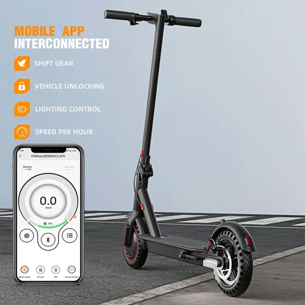 350W Foldable Electric Scooter | Dual Brake System, Explosion-Proof Tires, Lightweight E-Scooter for Adults & Teens - Image 3