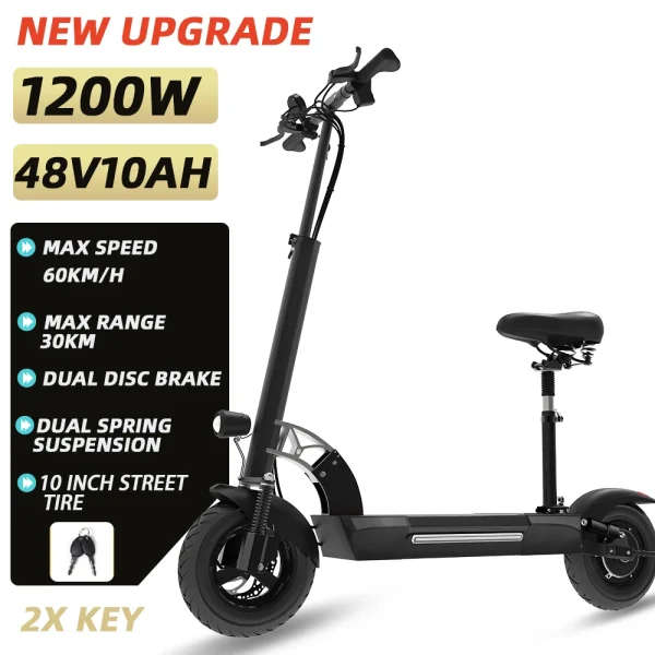 60-85KM/H Electric Scooter for Adults | Foldable Single/Dual Motor X60 X700 X48, 30-100KM Long Range - Image 7