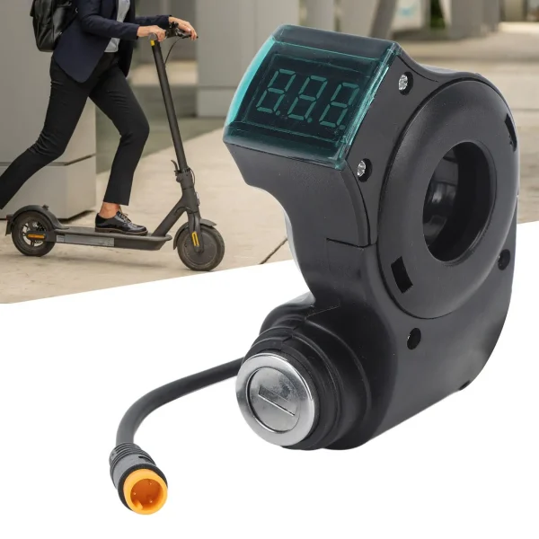 10 Electric Scooter Handlebar Switch Lock w/ Keys & Digital Battery Power Display - Image 3