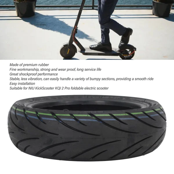 Electric Scooter Tubeless Tire Great Traction Wear Proof Electric Scooter Tire Explosion Proof Rubber 10 Inch for Modification - Image 6