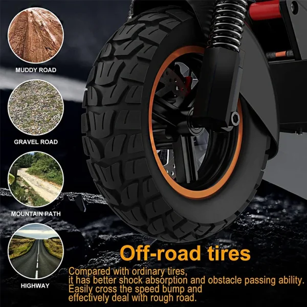 Mankeel MX-14 Electric Scooter 800W 10Ah with 10" Air-Filled Off-Road Tire Max 60km Range Dual Braking System Escooter for Adult - Image 4